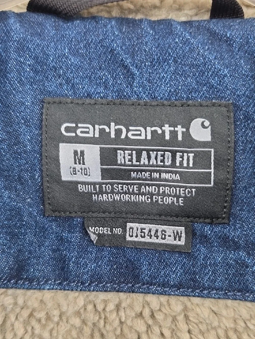 Carhartt Relaxed Fit Denim Sherpa-Lined Jacket Women's Size M